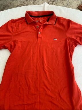 Murano Red Polo Shirt with Button Placket